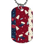 Flat Design Christmas Pattern Collection Art Dog Tag (Two Sides) Back