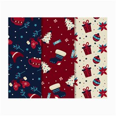 Flat Design Christmas Pattern Collection Art Small Glasses Cloth