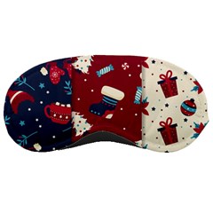 Flat Design Christmas Pattern Collection Art Sleep Mask