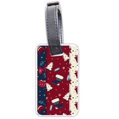 Flat Design Christmas Pattern Collection Art Luggage Tag (one Side)