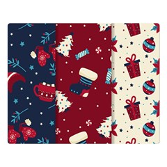 Flat Design Christmas Pattern Collection Art Two Sides Premium Plush Fleece Blanket (large) by Ket1n9