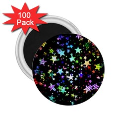 Christmas Star Gloss Lights Light 2 25  Magnets (100 Pack)  by Ket1n9