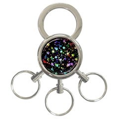 Christmas Star Gloss Lights Light 3-ring Key Chain by Ket1n9