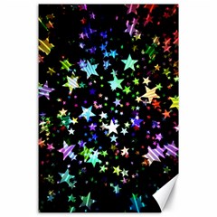 Christmas Star Gloss Lights Light Canvas 24  X 36  by Ket1n9