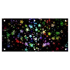 Christmas Star Gloss Lights Light Banner And Sign 6  X 3  by Ket1n9