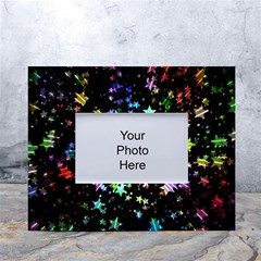 Christmas Star Gloss Lights Light White Tabletop Photo Frame 4 x6  by Ket1n9