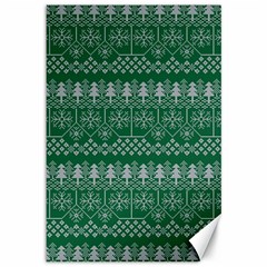 Christmas Knit Digital Canvas 12  X 18  by Mariart