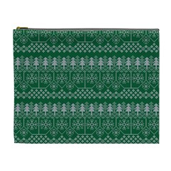 Christmas Knit Digital Cosmetic Bag (xl) by Mariart