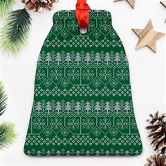 Christmas Knit Digital Bell Ornament (two Sides) by Mariart