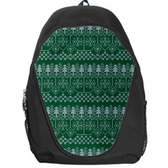 Christmas Knit Digital Backpack Bag by Mariart