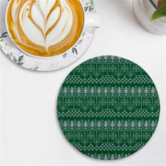 Christmas Knit Digital Uv Print Round Tile Coaster by Mariart