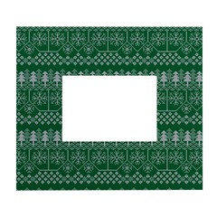 Christmas Knit Digital White Wall Photo Frame 5  X 7  by Mariart