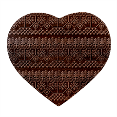 Christmas Knit Digital Heart Wood Jewelry Box by Mariart