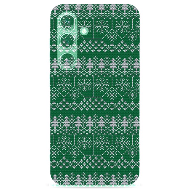 Christmas Knit Digital Samsung Galaxy S24 6.2 Inch Black TPU UV Case