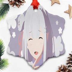 Emilia Rezero Snowflake Ornament (two Sides)