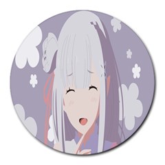 Emilia Rezero Round Mousepad by Azkajaya