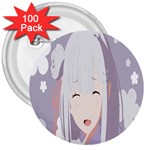 Emilia Rezero 3  Buttons (100 pack)  Front