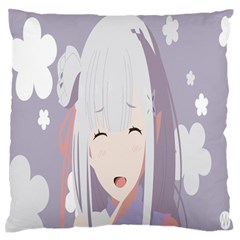 Emilia Rezero Large Premium Plush Fleece Cushion Case (one Side) by Azkajaya