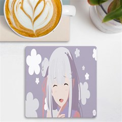 Emilia Rezero Uv Print Square Tile Coaster  by Azkajaya