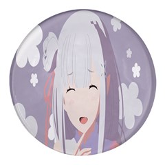 Emilia Rezero Round Glass Fridge Magnet (4 Pack) by Azkajaya