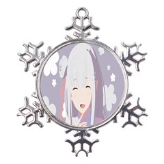 Emilia Rezero Metal Large Snowflake Ornament by Azkajaya