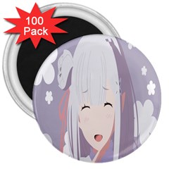 Emilia Rezero 3  Magnets (100 Pack) by Azkajaya