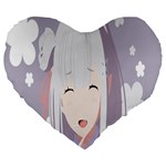 Emilia Rezero Large 19  Premium Heart Shape Cushions Front