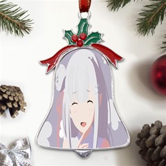 Emilia Rezero Metal Holly Leaf Bell Ornament