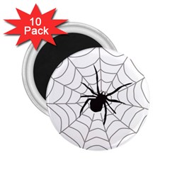 Spider Web 2 25  Magnets (10 Pack)  by Azkajaya