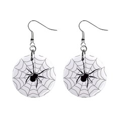 Spider Web Mini Button Earrings