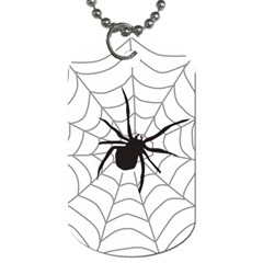 Spider Web Dog Tag (one Side)