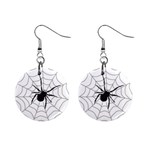 Spider Web Mini Button Earrings Front