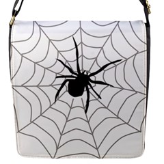 Spider Web Flap Closure Messenger Bag (s)