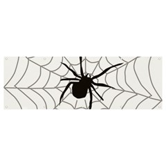 Spider Web Banner And Sign 12  X 4  by Azkajaya