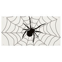 Spider Web Banner And Sign 8  X 4  by Azkajaya