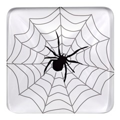 Spider Web Square Glass Fridge Magnet (4 Pack) by Azkajaya