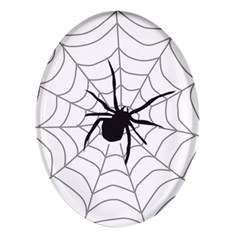 Spider Web Oval Glass Fridge Magnet (4 Pack) by Azkajaya