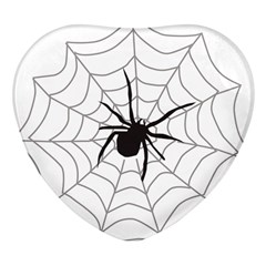 Spider Web Heart Glass Fridge Magnet (4 Pack) by Azkajaya