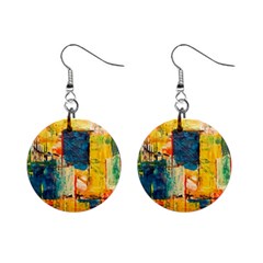 Wall Art Mini Button Earrings