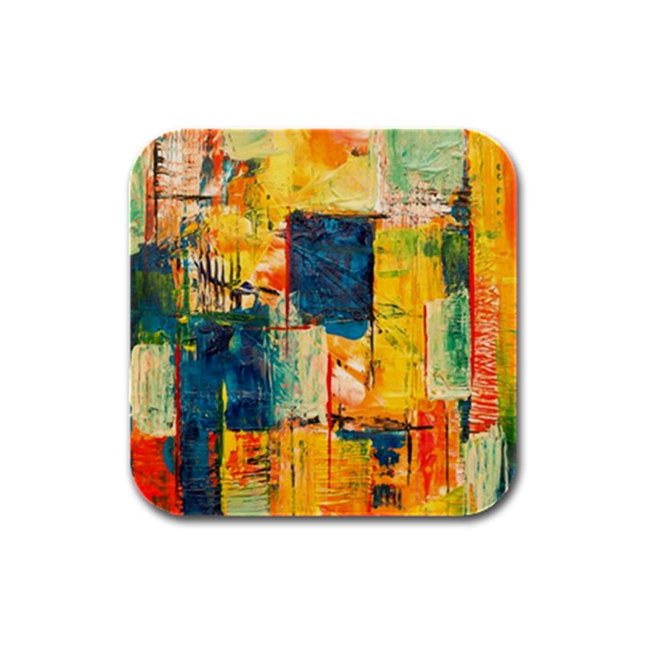 Wall Art Rubber Square Coaster (4 pack)