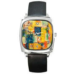 Wall Art Square Metal Watch