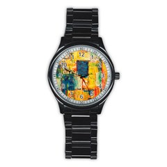 Wall Art Stainless Steel Round Watch by Azkajaya