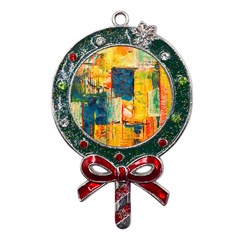 Wall Art Metal X mas Lollipop With Crystal Ornament