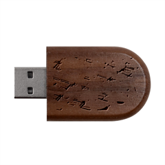 Ballon Classroom Wood Oval Usb Flash Drive by Azkajaya