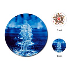 Water Blue Wallpaper Playing Cards Single Design (round)