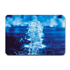 Water Blue Wallpaper Small Doormat by Azkajaya