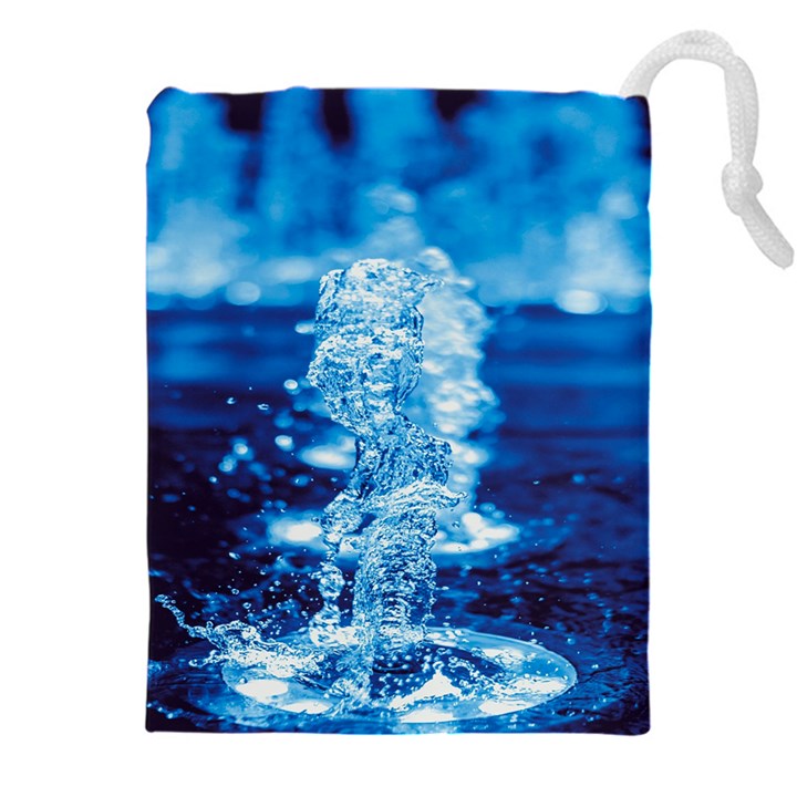 Water Blue Wallpaper Drawstring Pouch (4XL)