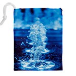 Water Blue Wallpaper Drawstring Pouch (4XL) Back