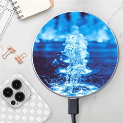 Water Blue Wallpaper Wireless Fast Charger(white) by Azkajaya