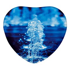 Water Blue Wallpaper Heart Glass Fridge Magnet (4 Pack) by Azkajaya